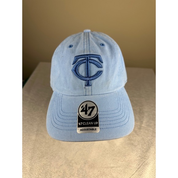 Minnesota Twins 47 Brand CLEAN UP Adjustable Hat Baseball Cap Blue MLB NWT - Picture 1 of 5